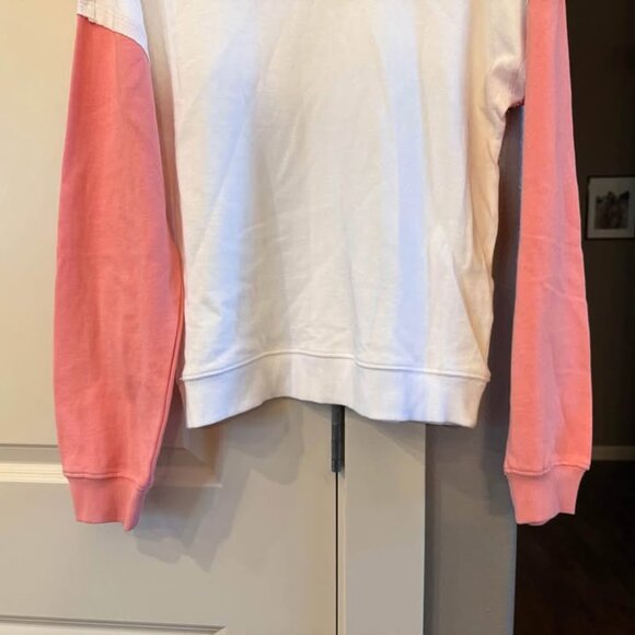 Women’s Peleton Crew Neck Colorblock Pink & WhitePullover Sweatshirt-Size Medium - Picture 9 of 9